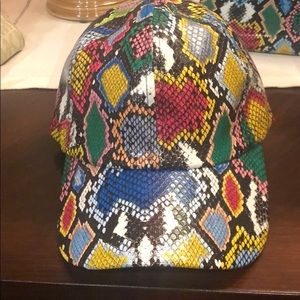 Snake skin purse and matching hat